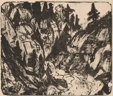 Rocky Stream, 1919. Creator: Ernst Kirchner