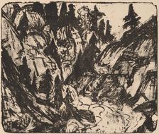Rocky Stream, 1919. Creator: Ernst Kirchner