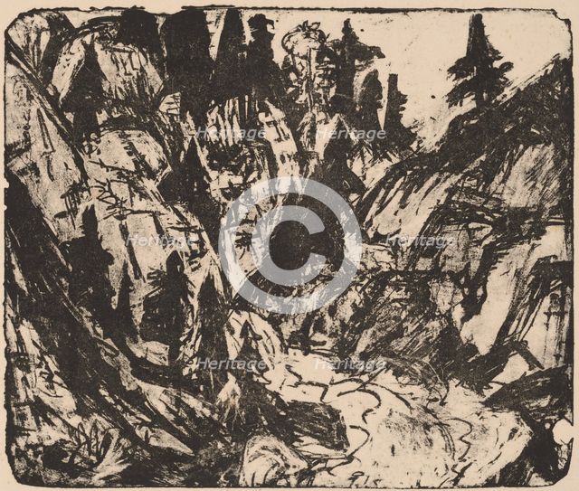 Rocky Stream, 1919. Creator: Ernst Kirchner.