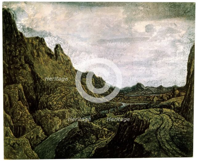 'Rocky Valley with a Road', 17th century.  Artist: Hercules Seghers