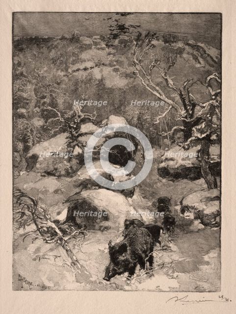 Roche Cuvier Chatillon, 1887. Creator: Auguste Louis Lepère (French, 1849-1918).