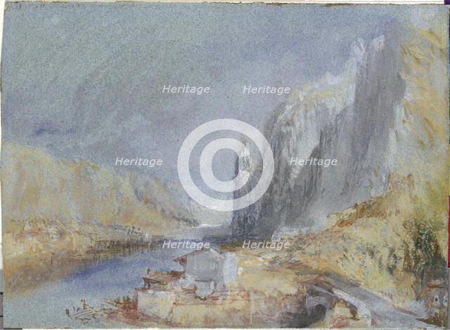 Roche à Bayard, Dinant, c1839. Creator: JMW Turner.