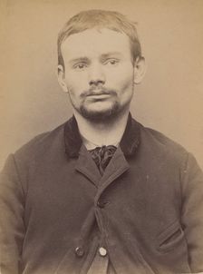 Rochet. Théophile. 24 ans, né à Rennes (Ille-et-Vilaine) le 7/6/69. Cordonnier. Anarchiste..., 1894. Creator: Alphonse Bertillon