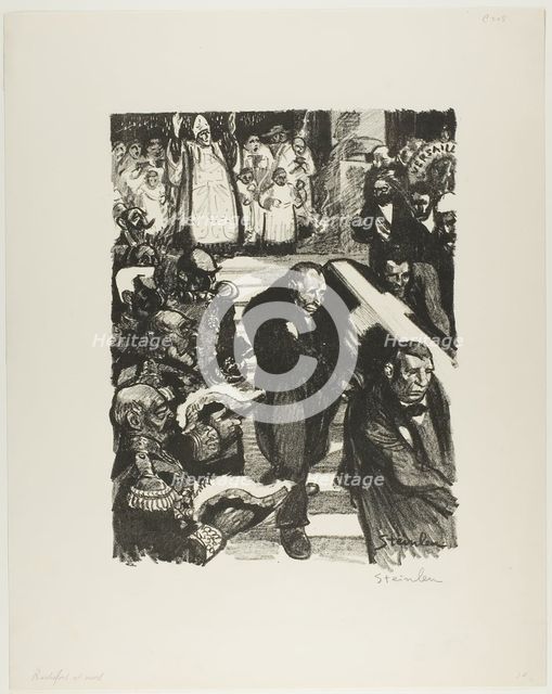 Rochefort is dying! Rochefort is dead!, June 1898. Creator: Theophile Alexandre Steinlen.
