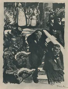 Rochefort Se Meurt 1898, (1919). Artist: Theophile Alexandre Steinlen