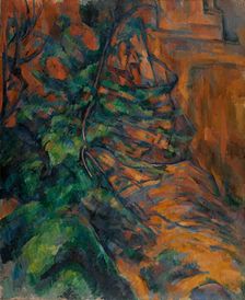 Rochers et branches à Bibémus, between 1895 and 1904. Creator: Paul Cezanne