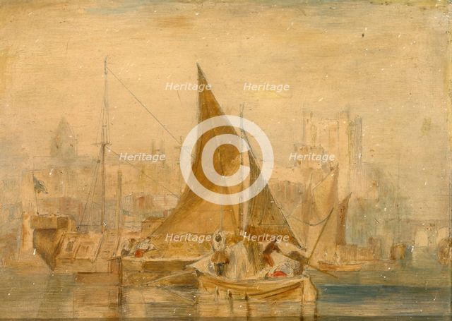 Rochester on the Medway, unknown date, c1790s, (c1820s). Creator: Unknown.