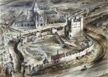 Rochester Castle, 15th century, (c1960s). Artist: Alan Ernest Sorrell