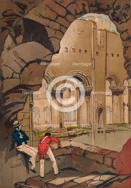 'Rochester Castle. - Interior', c1845, (1864). Artist: Unknown.