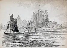 Rochester Castle, Kent, 1892-1933. Artist: Charles George Harper