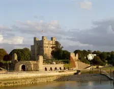 Rochester Castle, Kent, from across the River Medway, c2000s(?). Artist: Historic England Staff Photographer