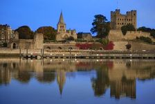 Rochester Cathedral and Castle from across the River Medway, Kent, 2010. Artist: Historic England Staff Photographer
