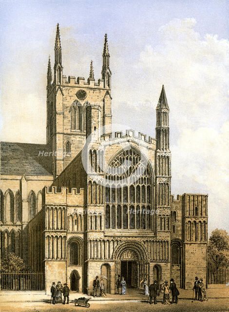 Rochester Cathedral, Kent, c1870.  Artist: Hanhart