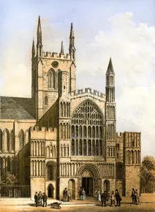 Rochester Cathedral, Kent, c1870. Artist: Hanhart