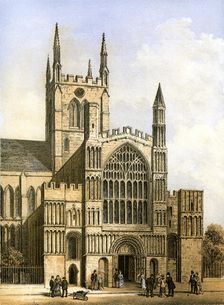 Rochester Cathedral, Kent, c1870. Artist: Hanhart