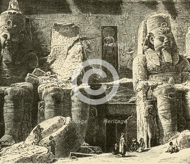 'Rock-Temples at Abousimbel', 1890.   Creator: Unknown.