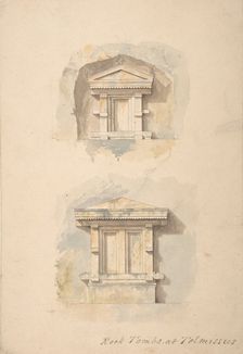 Rock Tombs at Telmissus, 19th century. Creator: Anon