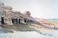 Rock Tombs, Beni Hassan, 10 March 1863 Egypt, 1863. Artist: Charles Emile de Tournemine