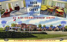 Rock Village Court motel, Springfield, Missouri, USA, 1950