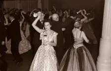 Rock and Roll at a staff dance, York, Yorkshire, 1957