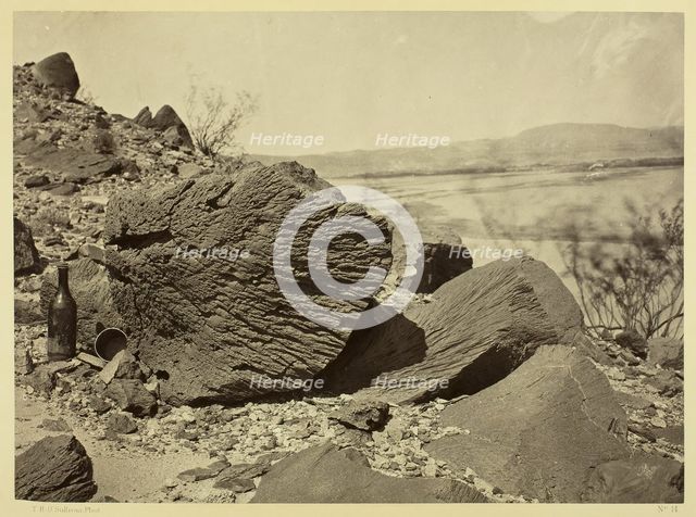 Rock Carved by Drifting Sand, Below Fortification Rock, Arizona, 1871. Creator: Tim O'Sullivan.