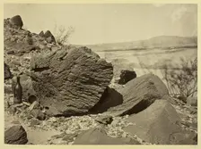 Rock Carved by Drifting Sand, Below Fortification Rock, Arizona, 1871. Creator: Tim O'Sullivan