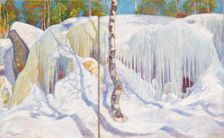Rock Covered in Ice and Snow, 1911. Creator: Pekka Halonen