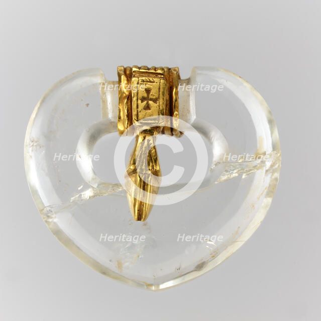 Rock Crystal Belt Buckle, East German (buckle), Byzantine (tongue), ca. 500 (buckle), 500-600 (tongu Creator: Unknown.