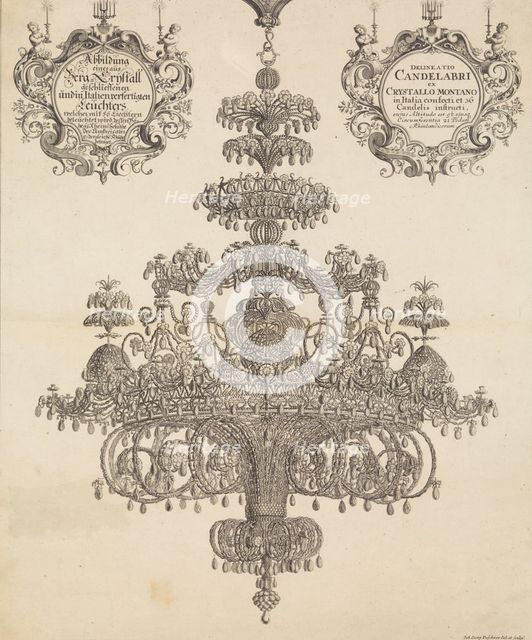 Rock Crystal Chandelier from the so-called 'White Peller's House' [weiße Pellers..., ca. 1700-1720 . Creator: Johann Georg Puschner.