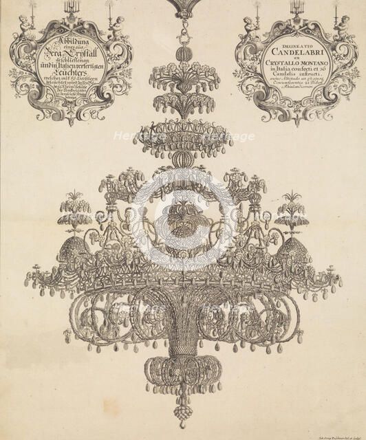 Rock Crystal Chandelier from the so-called 'White Peller's House' [weiße Pellers..., ca. 1700-1720 . Creator: Johann Georg Puschner.