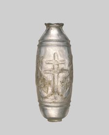 Rock Crystal Flask with Cross, Byzantine, 10th-12th century. Creator: Unknown