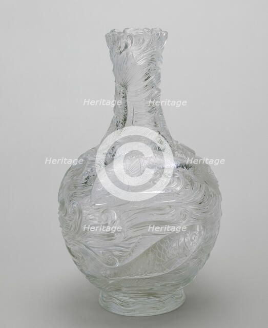 Rock Crystal Vase, Stourbridge, 1889. Creator: Thomas Webb and Sons.