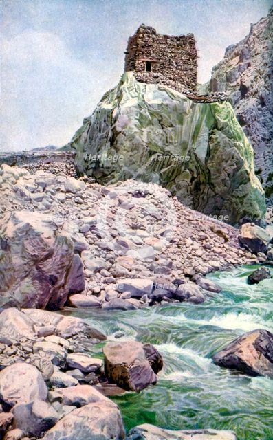 Rock fortress, Afghan border, c1924. Artist: Unknown