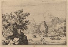 Rock in the Middle of a River, probably c. 1645/1656. Creator: Allart van Everdingen
