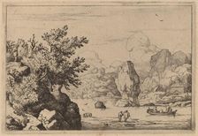 Rock in the Middle of a River, probably c. 1645/1656. Creator: Allart van Everdingen