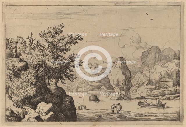 Rock in the Middle of a River, probably c. 1645/1656. Creator: Allart van Everdingen.