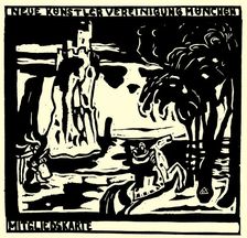 Rock. Membership card of the Munich New Artist's Association, 1909. Creator: Kandinsky, Wassily Vasilyevich (1866-1944)