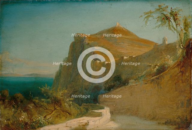 Rock of Tiberius, Capri. Artist: Blechen, Carl (1798-1840)