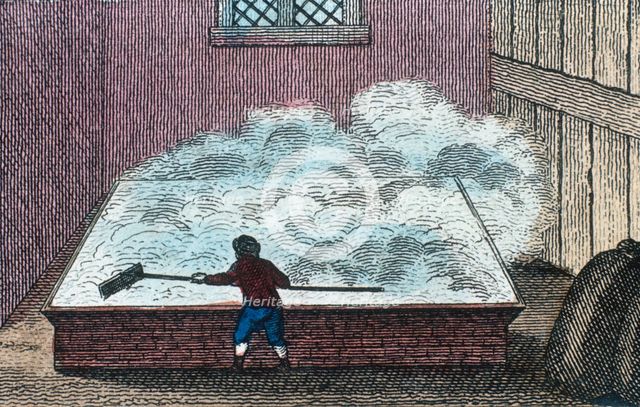 Rock Salt: Refining salt, Northwich, Cheshire, England, c19th century.  Creator: Unknown.