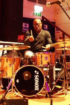 Rod Youngs, Byron Wallen 4 Corners, Battle Jazz Festival, Battle, East Sussex, July 2023. Creator: Brian O'Connor