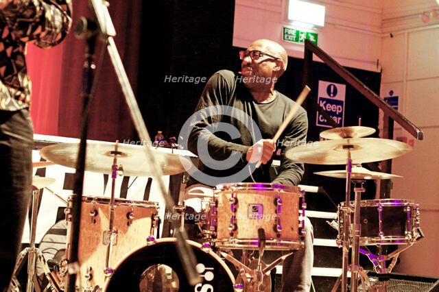 Rod Youngs, Denys Baptiste Quartet, Battle Jazz Festival, Battle, East Sussex, July 2023. Creator: Brian O'Connor.