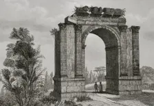 Roda de Bará (Roda de Berà)/Arch of Bará (Arch of Berà), Tarragona province, Catalonia, Spain, 1853. Creator: Antonio Roca Sallent