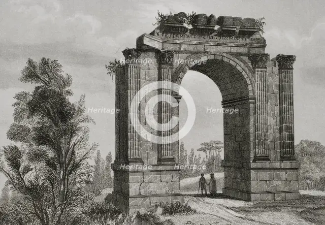 Roda de Bará (Roda de Berà)/Arch of Bará (Arch of Berà), Tarragona province, Catalonia, Spain, 1853. Creator: Antonio Roca Sallent.