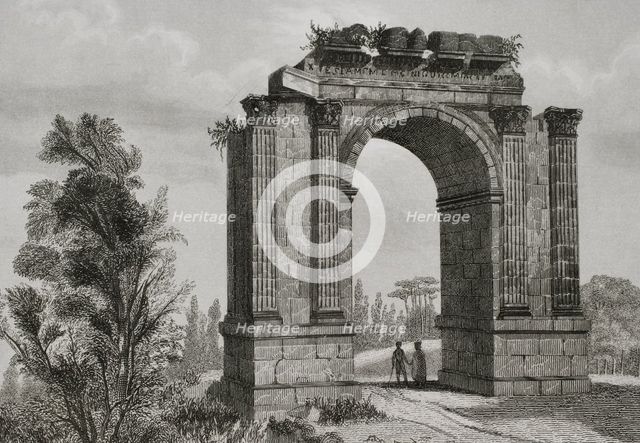 Roda de Bará (Roda de Berà)/Arch of Bará (Arch of Berà), Tarragona province, Catalonia, Spain, 1853. Creator: Antonio Roca Sallent.