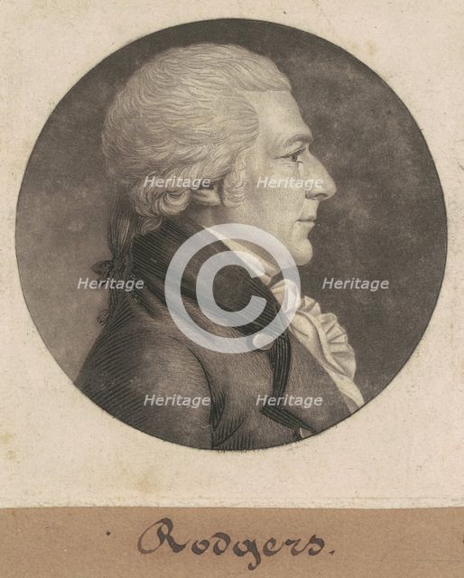 Rodgers, 1802. Creator: Charles Balthazar Julien Févret de Saint-Mémin.