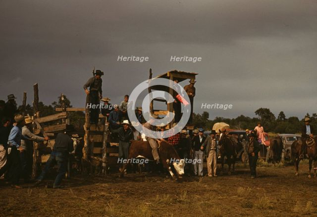 Rodeo at the Pie Town, New Mexico Fair, 1940. Creator: Russell Lee.