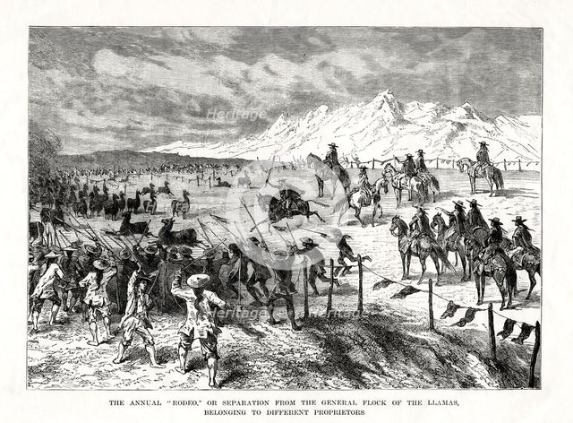 Rodeo, South America, 1877. Artist: Unknown