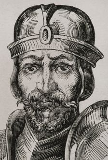 Roderick, (Rodrigo), last Visigothic king, (710 to 711), 1853. Creator: Unknown