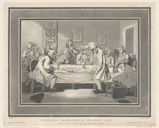 Roderick's Examination at Surgeon's Hall, May 12, 1800., May 12, 1800. Creators: Thomas Rowlandson, Joseph Constantine Stadler
