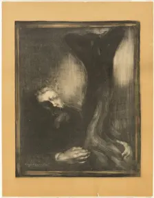 Rodin Sculpting, 1900. Creator: Eugene Carriere